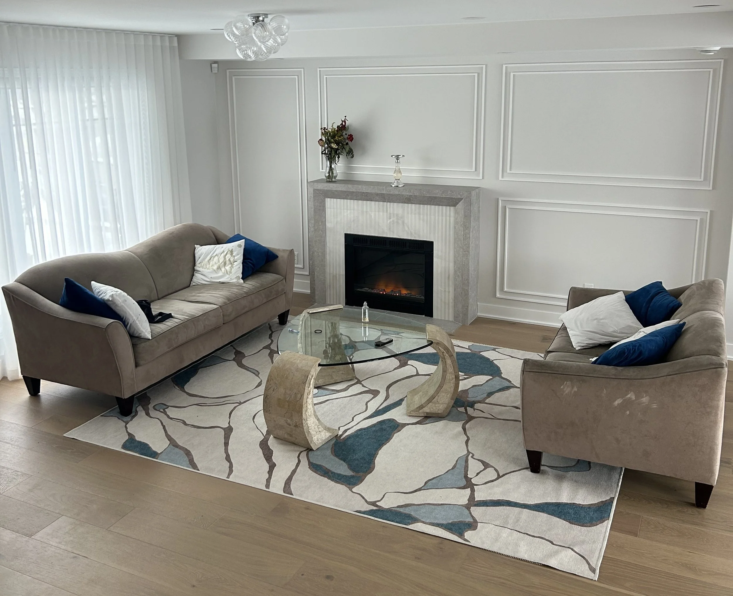 Finished living room