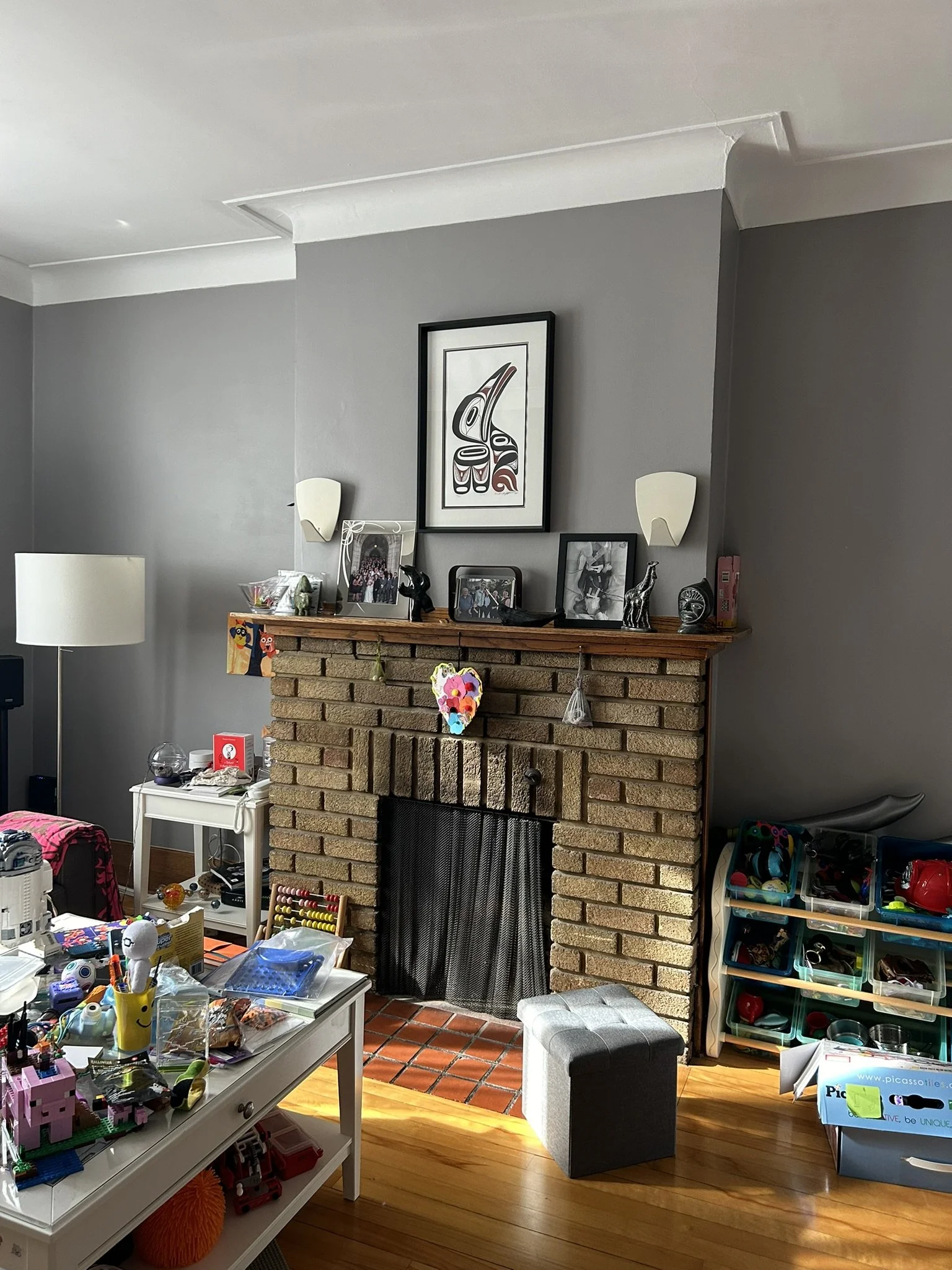 Original fireplace close up