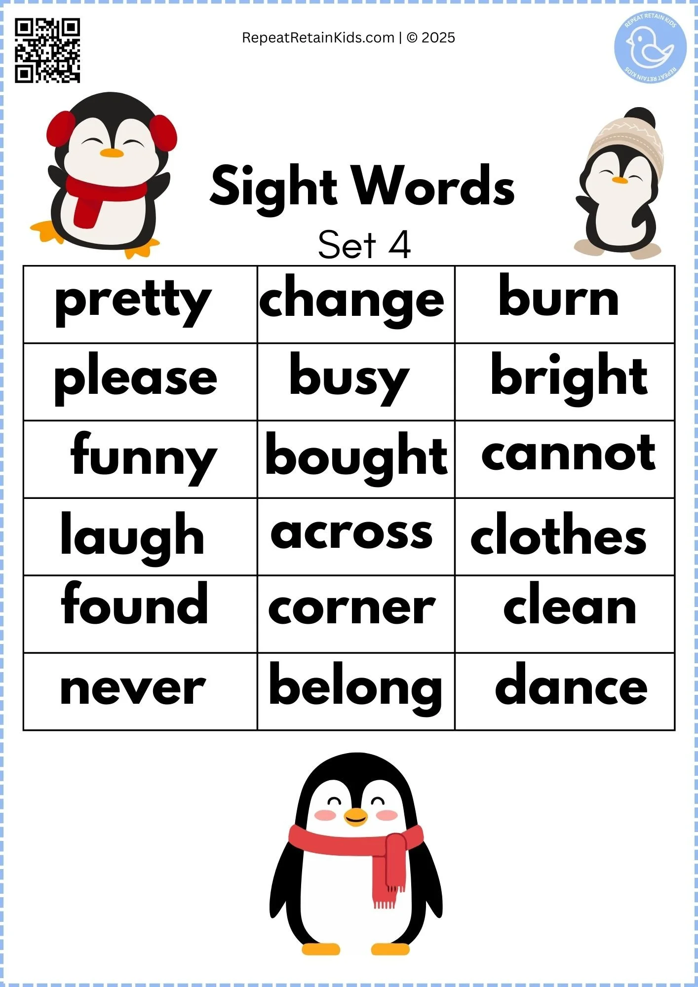 Sight Words Set 4