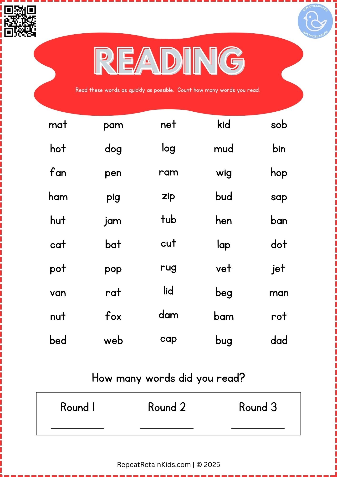 Blending Words & Reading Drills