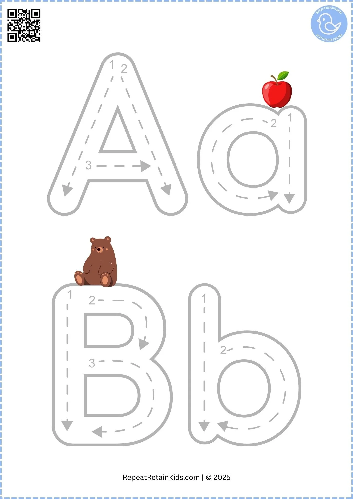 Trace Letters A to N