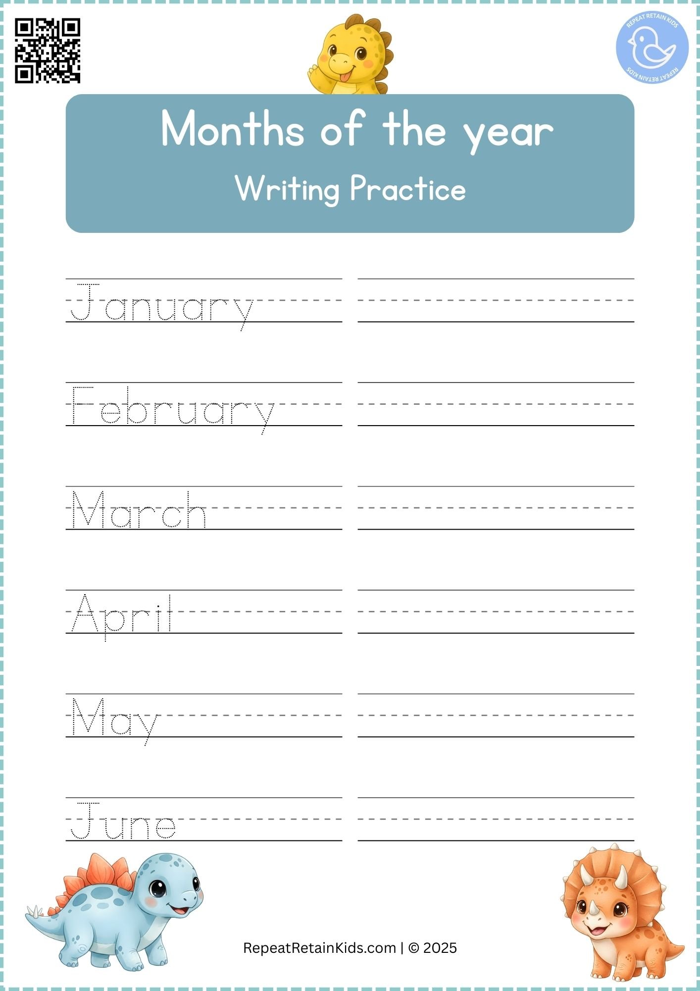 Writing the Months of the Year