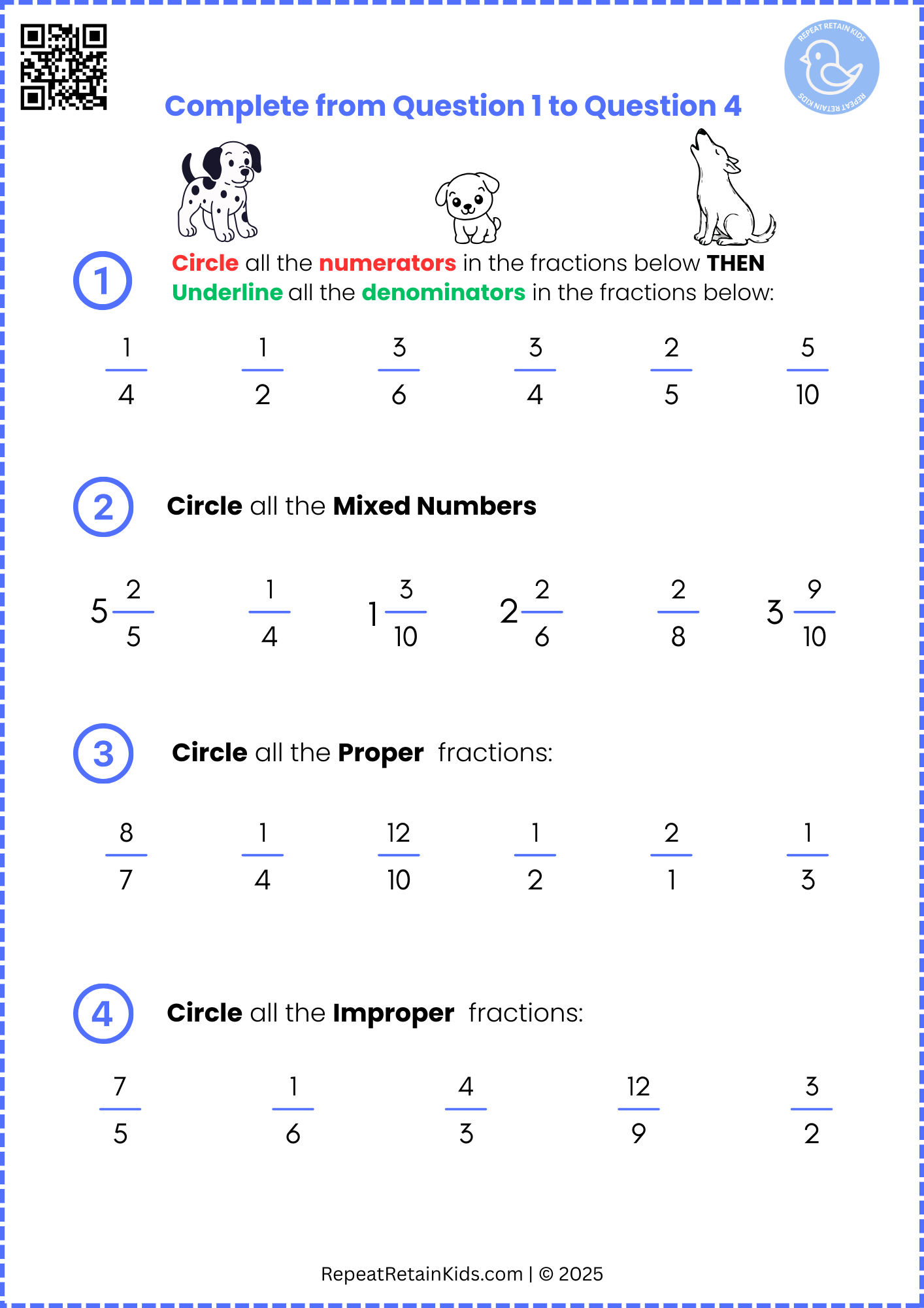 Fraction Basics - Types of Fractions