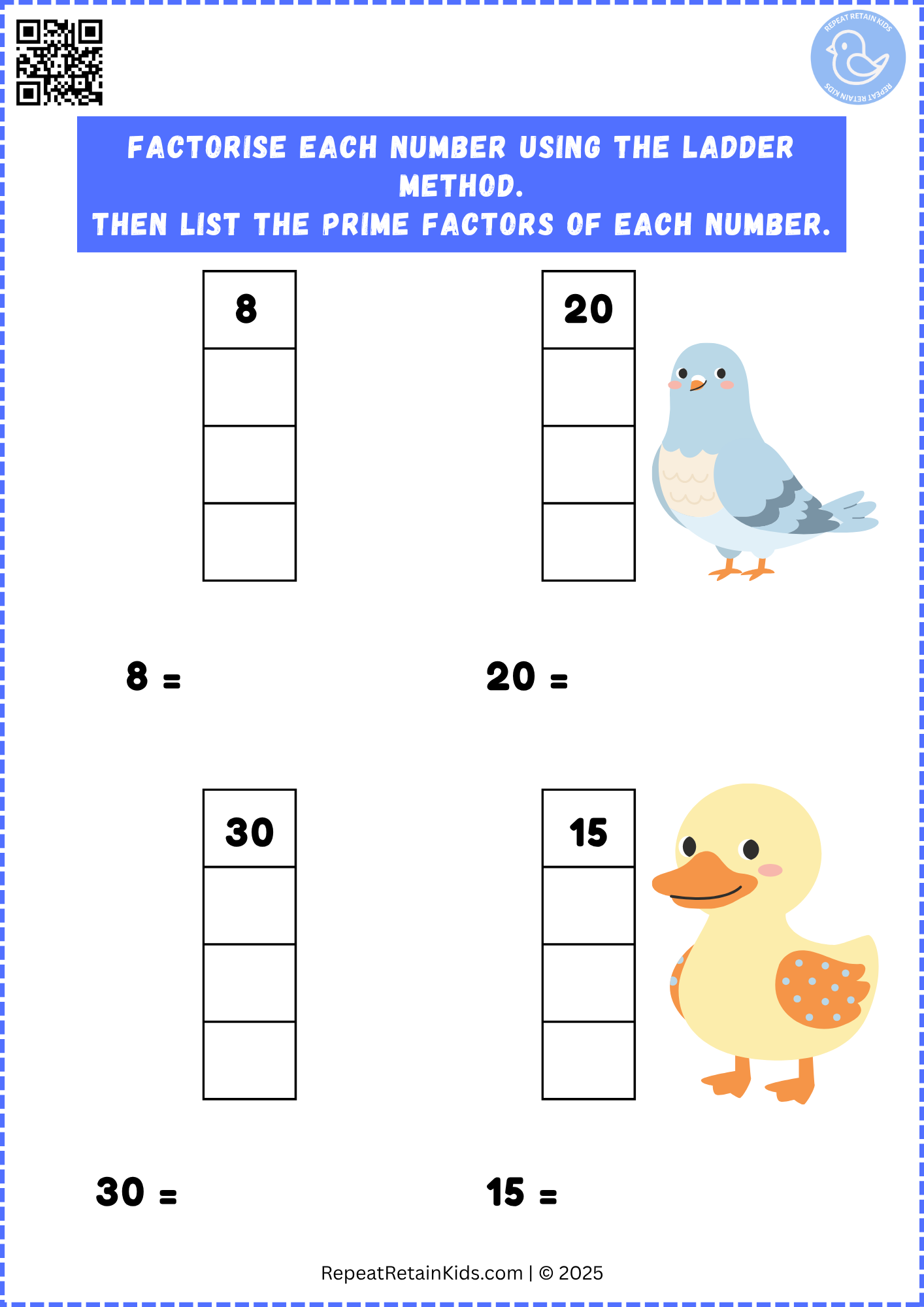Ladder Method Factorisation