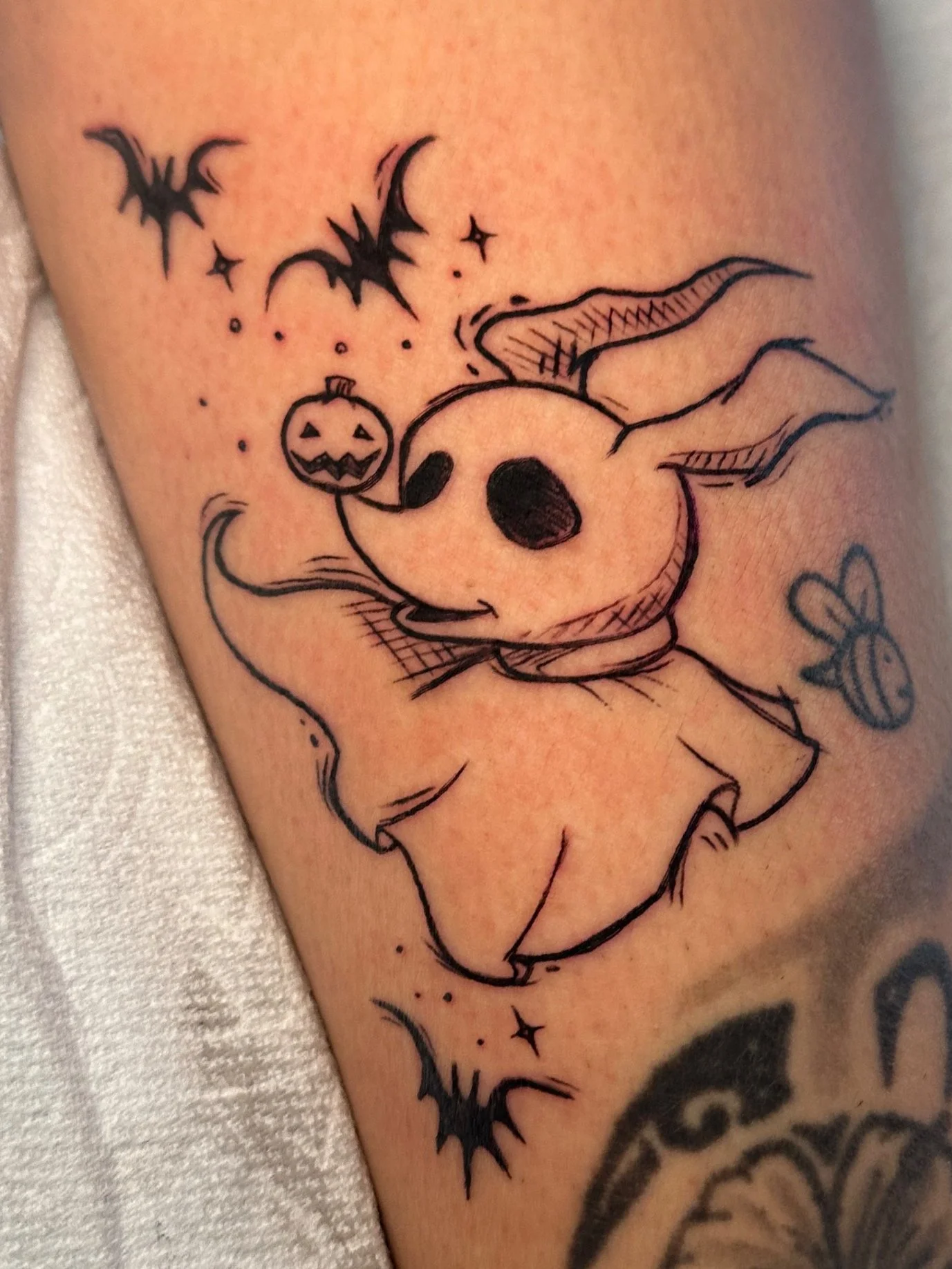 Nightmare before Christmas tattoo by SoCal Disney tattoo artist Kristine Tran