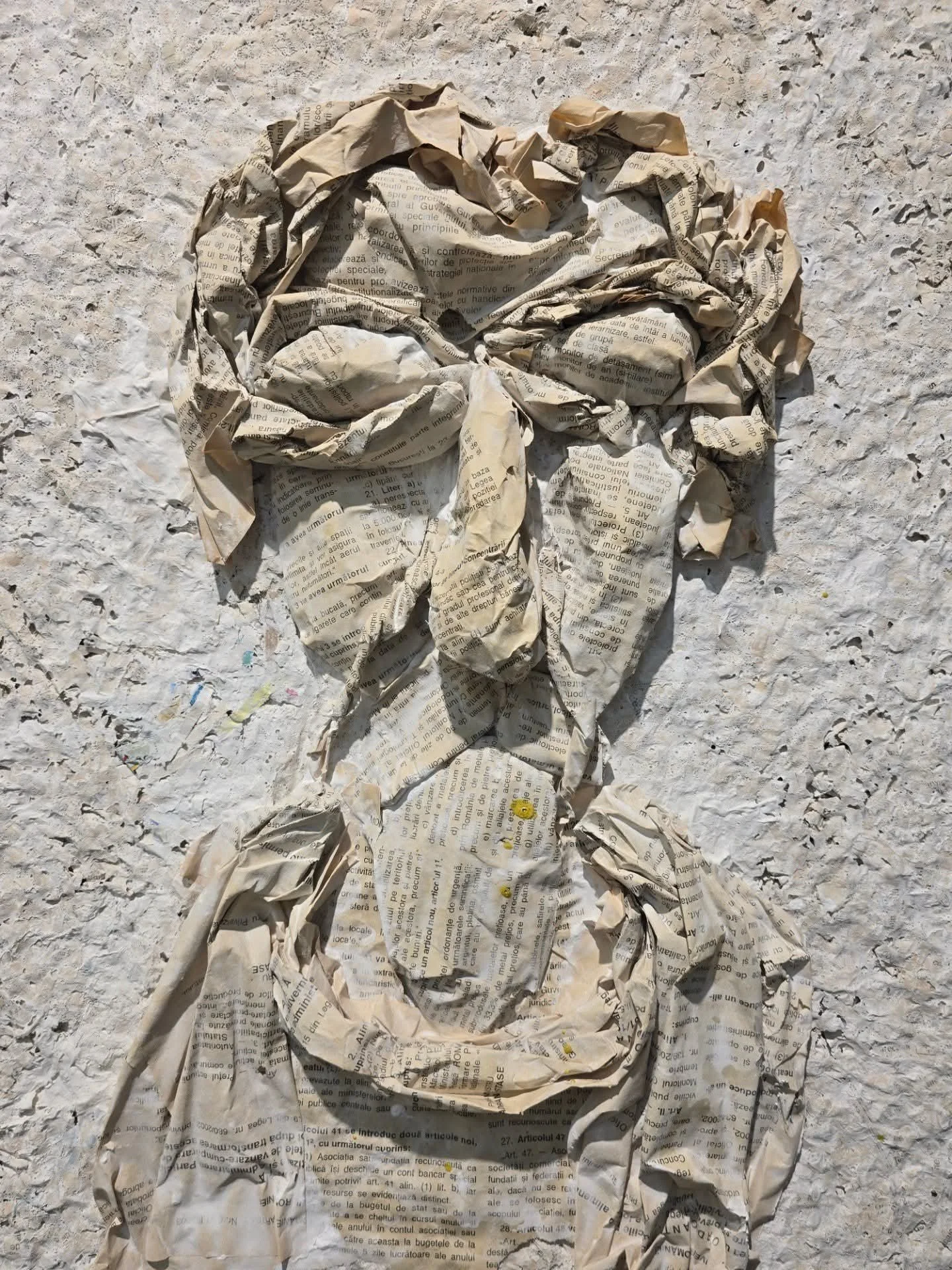 1-Q Sapro- „Nea Toma Caragiu”, 53x 52 cm, Papier-mache, 2024