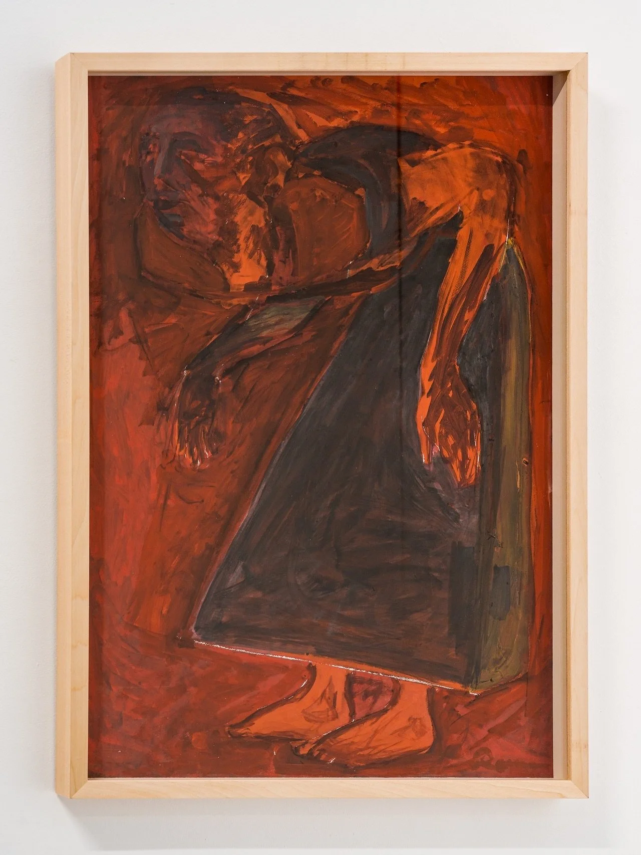 Mircea Roman, „Om in Roșu”, 2025, Mixed Media, 90x 60 cm