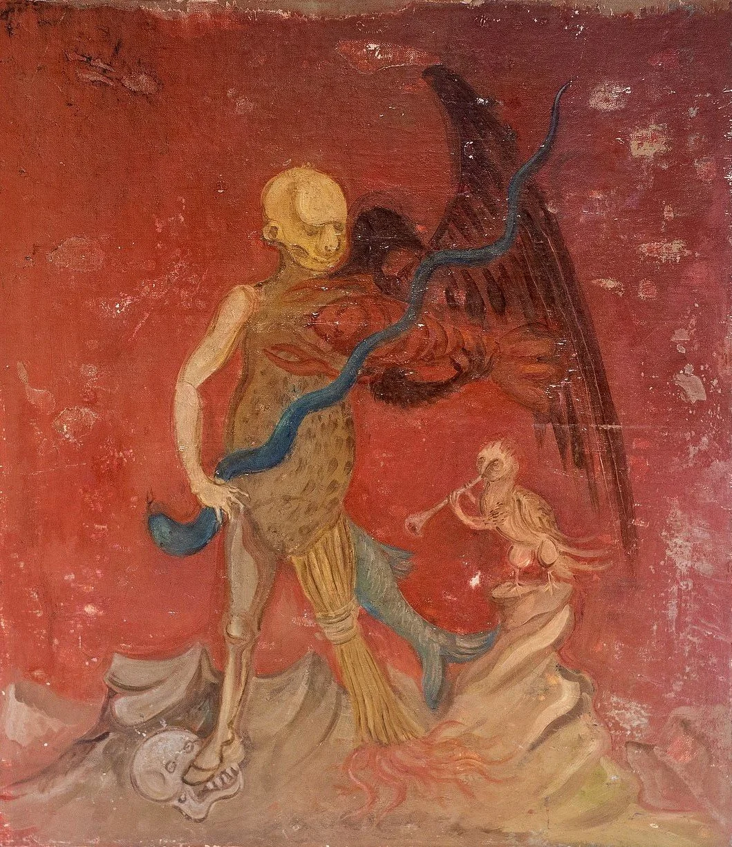 Nicolae Romanițan-Earth is a sinful song, oil on canvas, 2021