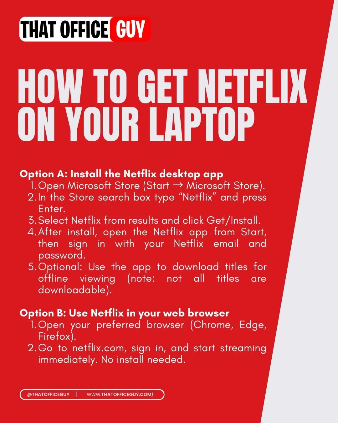 Movie night just got easier! 🎬 Learn how to get Netflix on your laptop and take your binge-watching sessions to the next level. #Netflix #BingeWatching #LaptopLife #Streaming