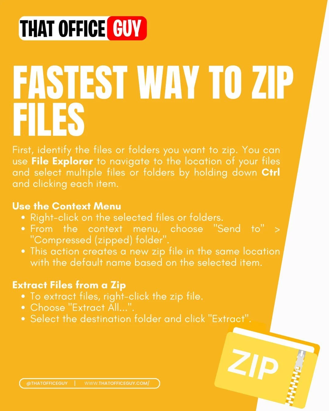 Got a big file to share? 📂 Learn the fastest way to zip files and save time! #FileCompression #TechTips #ProductivityHacks #ZippingFiles