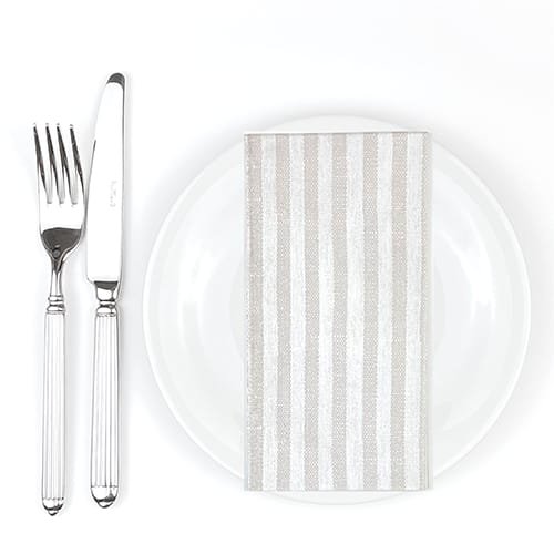 Kim Sand Stripe- Extra Soft Napkins 25pk- Rectangle- Bionap