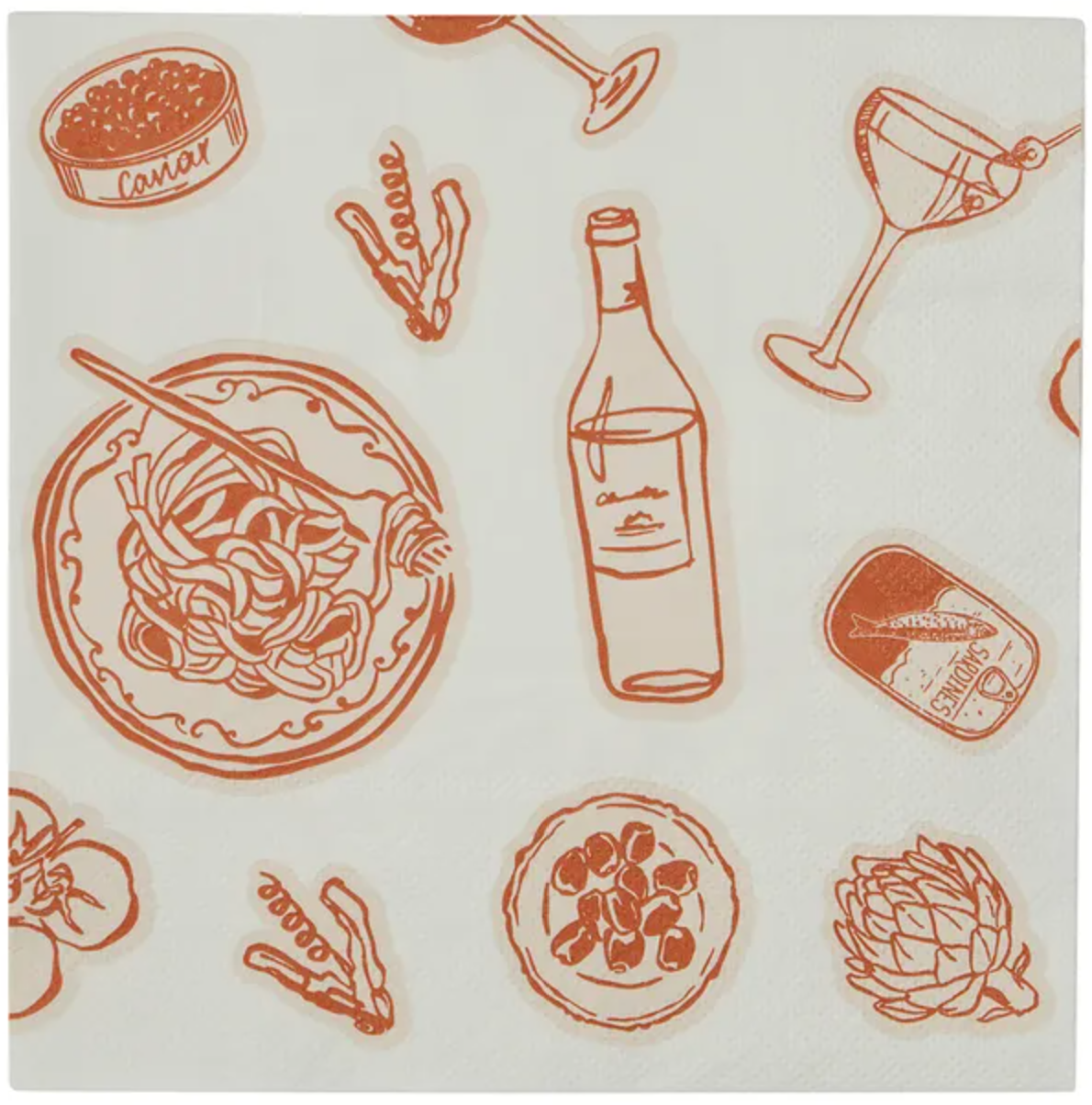 Taormina- Red & Nude- Luncheon