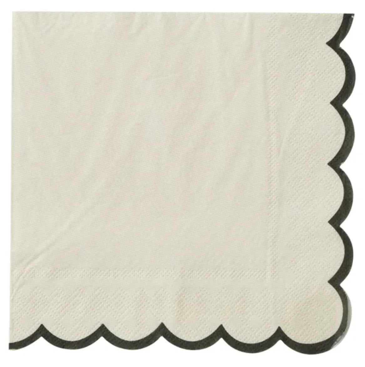 Halcyon- Scallop- Ivory, Black- Luncheon