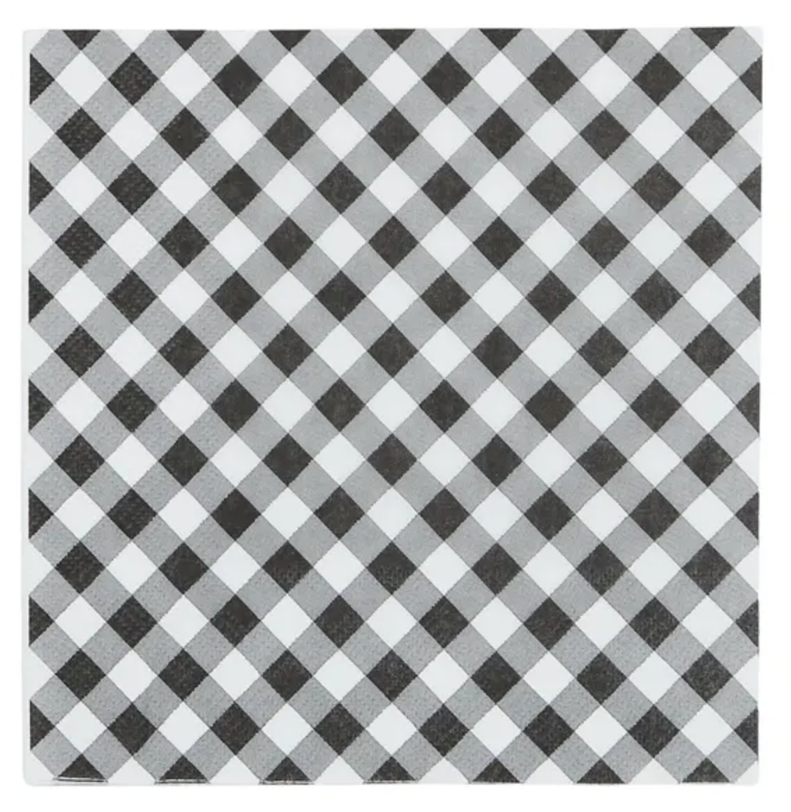 Gingham- Black, White- Luncheon