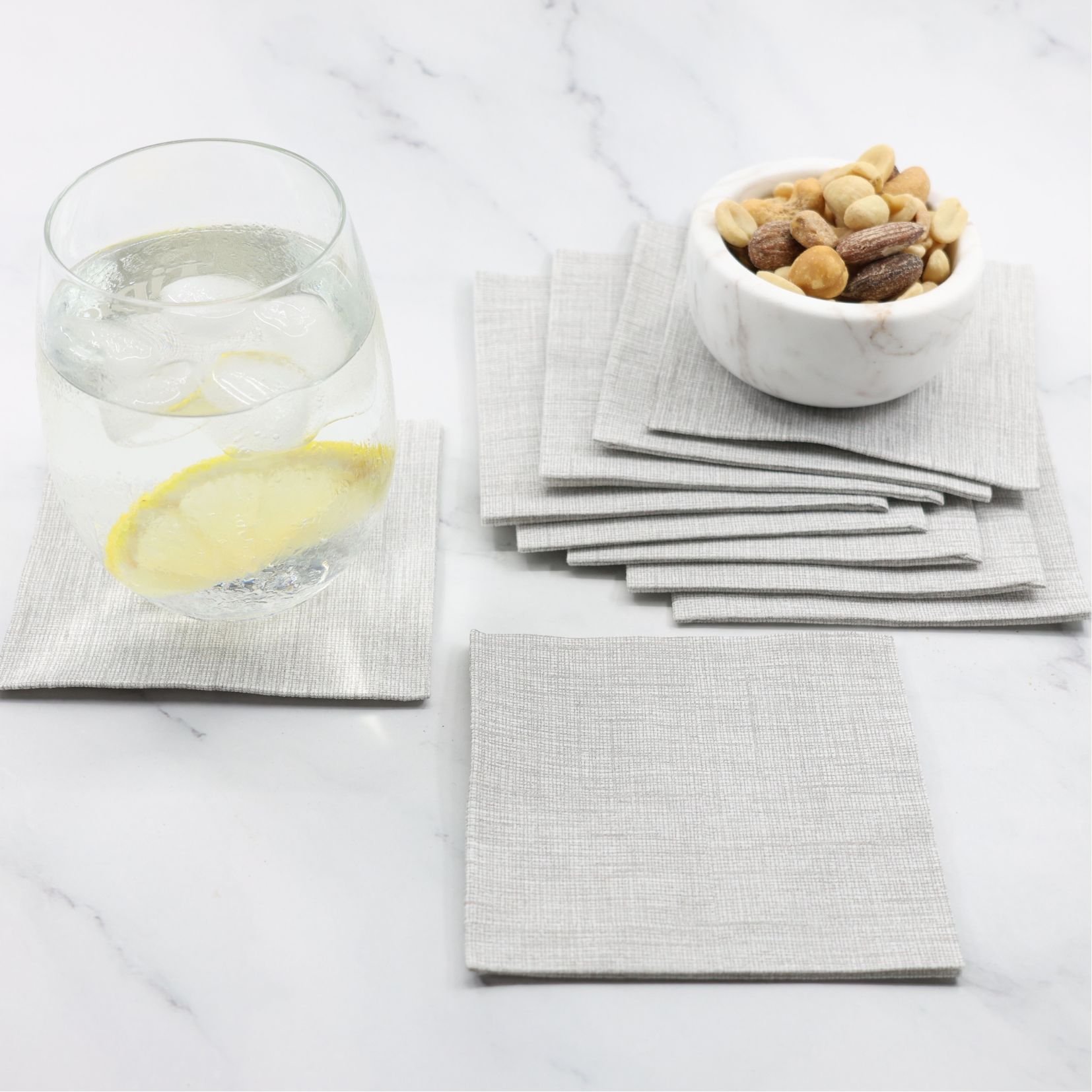 Light Grey- Extra Soft 80pk Napkins – Small Cocktail - Bionap