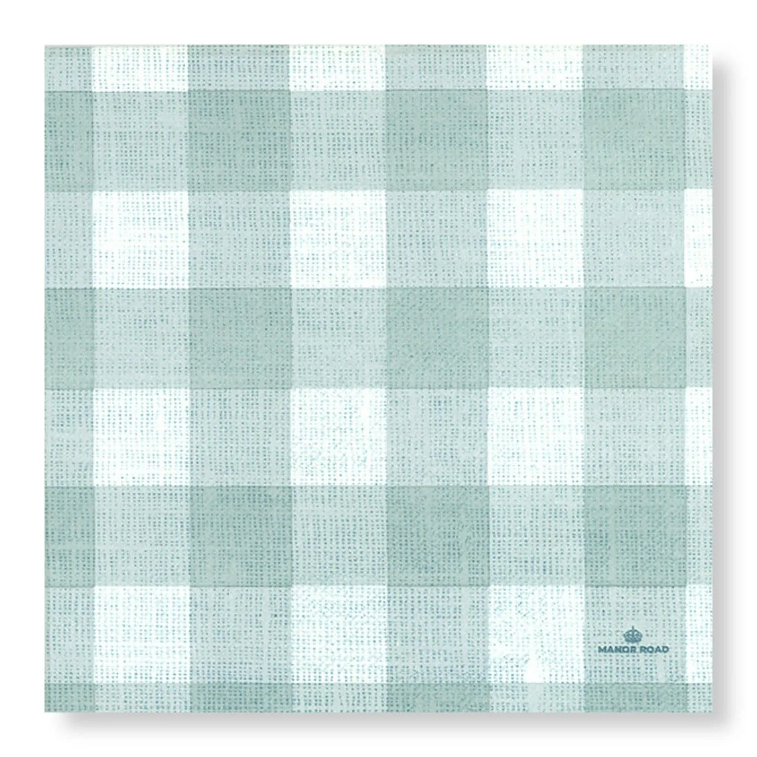 Linen Gingham Duck Egg Paper Napkin- Dinner- Manor Road