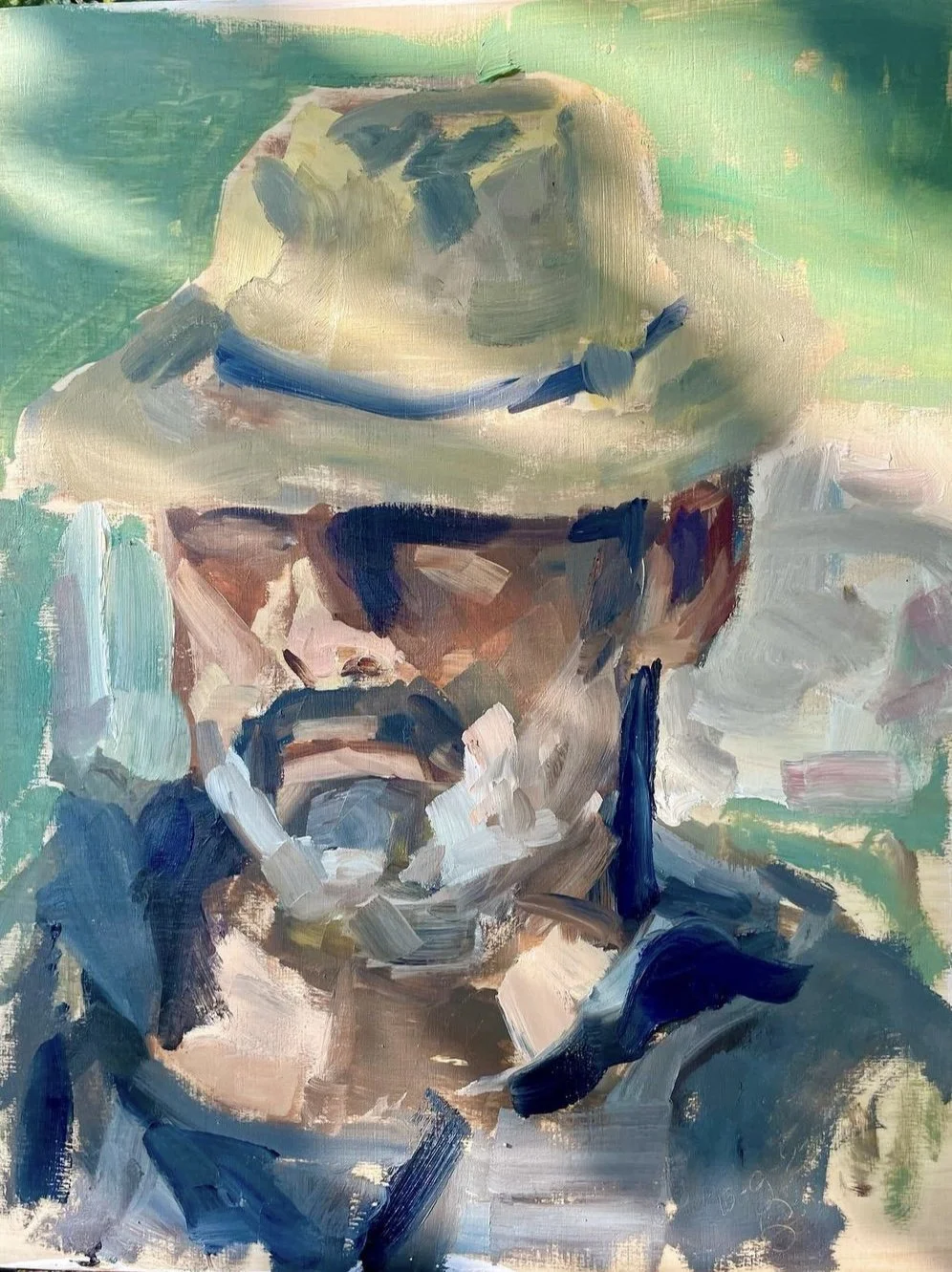 Hans dut 2023 olieverf op paneel