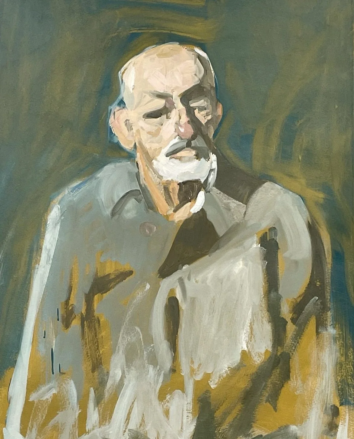 Bert, olieverf op papier 70x50cm 2023, olieverf op papier