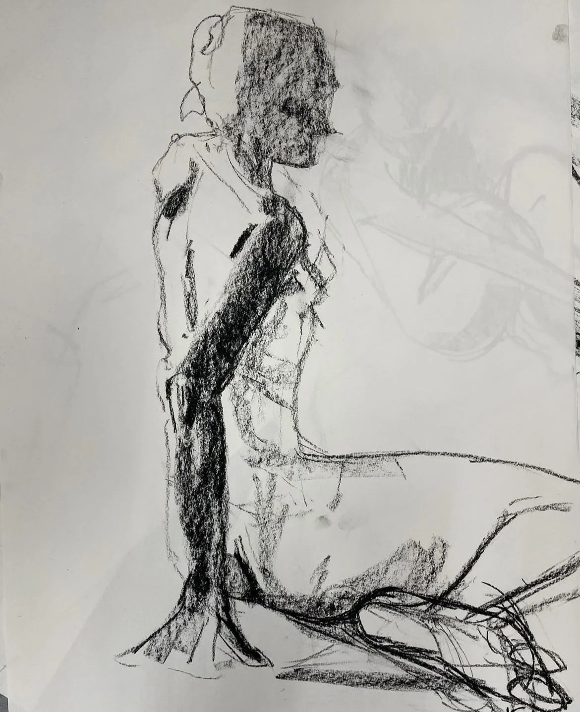 Houtskool op papier 61x42cm