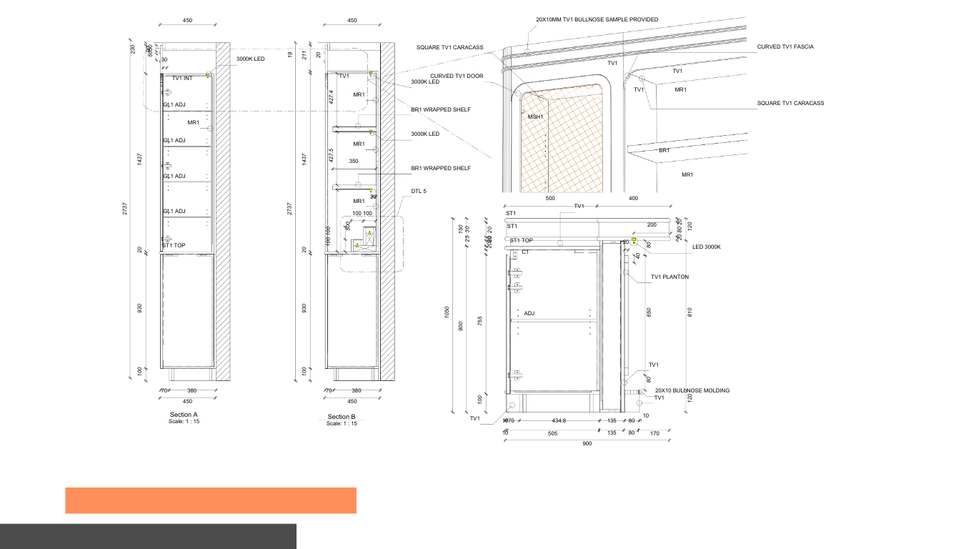 Bar Section - Cabinet Vision