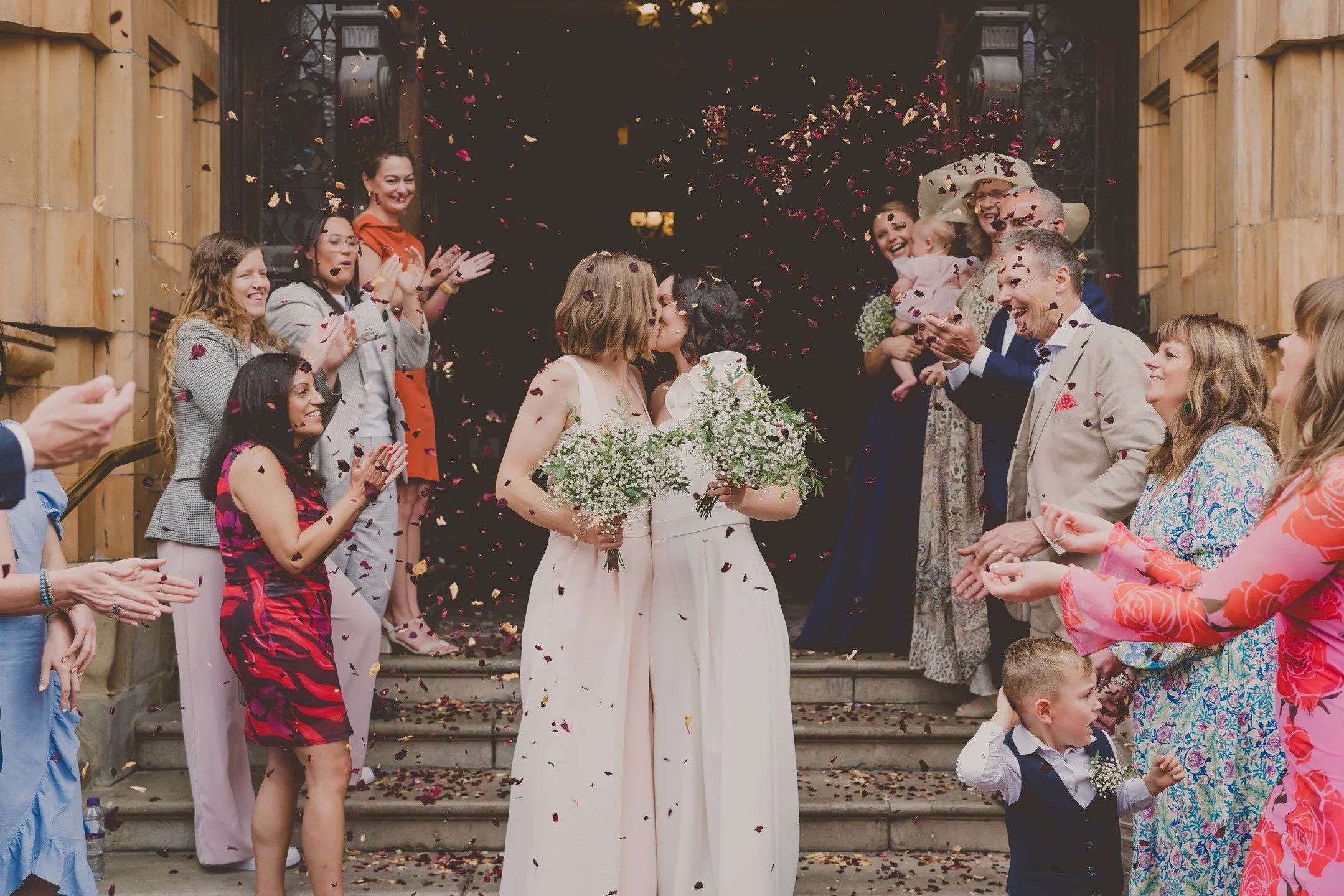 Glorious confetti moment with these two cutie pies from last weekend. I loved working with them, I loved their outfits, their families and you should have seen the food! Expertly put together by the clever chaps at @riversideaymestrey.

Huge congratu