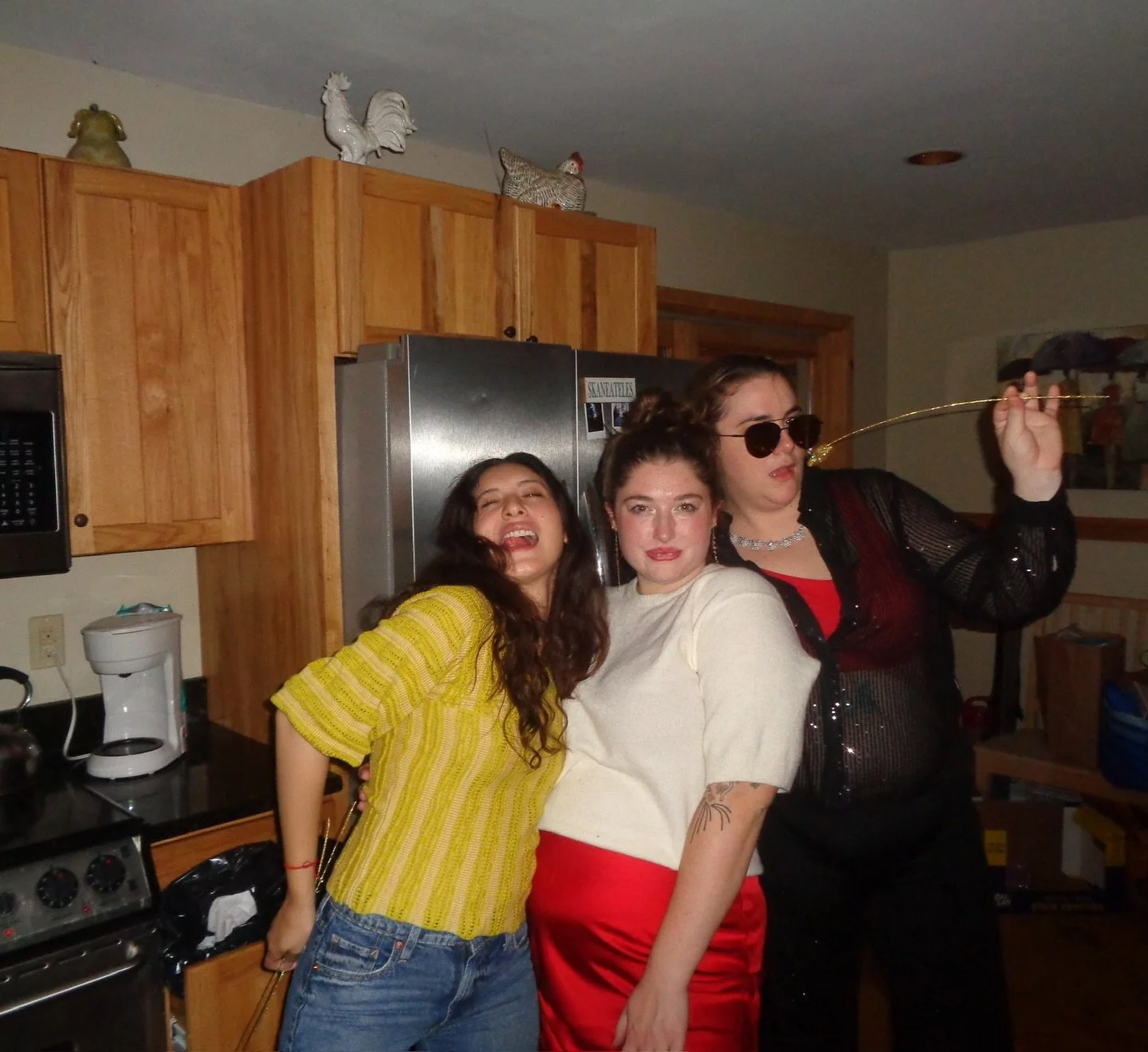 Celebrating bride and groom to be @carolynmay and @_santanio in a snowy ravine upstate! 🍾🌫️ The Phoebe Bridgers audio is making it seem less feral than it was. We had cabin fever y&rsquo;all!!! Also I did a polar plunge twice and became Val from Br