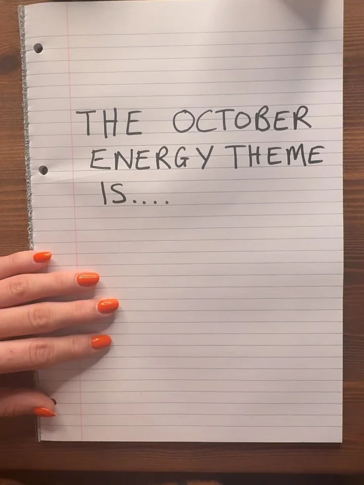 Welcome to OCTOBER 🪬👁️

The theme for this month is EYES OPEN AND SEE IT ALL 

This month the eclipse portal closes. We cross a huge threshold and our soul uplevels in the endings and beginnings we face. But it&rsquo;s important that our eyes are o