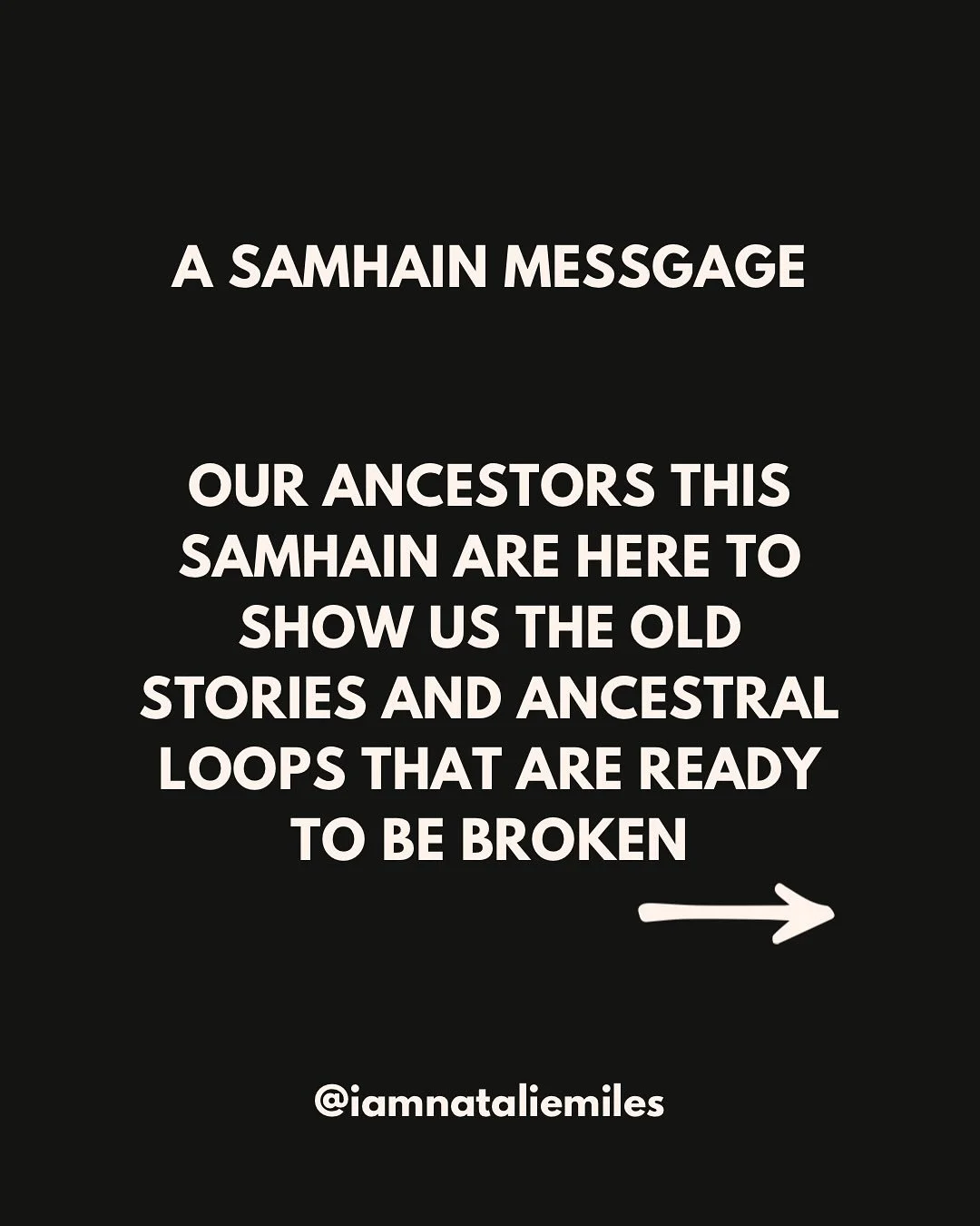 🔥🤍 A SAMHAIN MESSAGE 🖤🔥

In preparation for tomorrow&rsquo;s Samhain I channeled this through last night before I went to bed. It came through LOUD.

Feel connected to this? Leave me a message below 💜

I&rsquo;m sharing messages tomorrow at my S