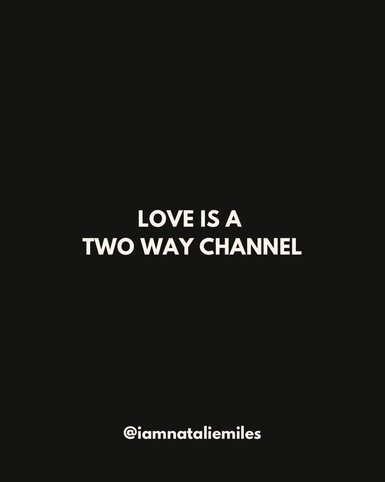 This came through in a client session and I wanted to share with you. &hearts;️

Especially for those who are the natural space holders, emotional providers and givers. 

A question to ask yourself if the love you&rsquo;re experiencing is a one way c