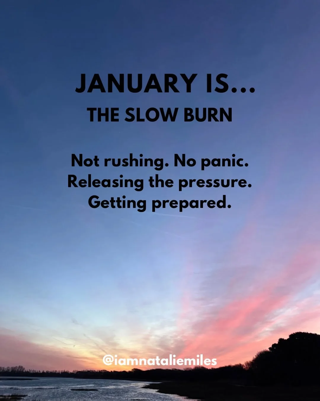 JANUARY IS 

THE SLOW BURN 
This is really important as we start 2026.
Don&rsquo;t rush into things
No knee jerk reactions

Share with someone who needs to see this today 💜

Resonate with this? Leave a comment below 👇🏻

If you want your FULL JANUA