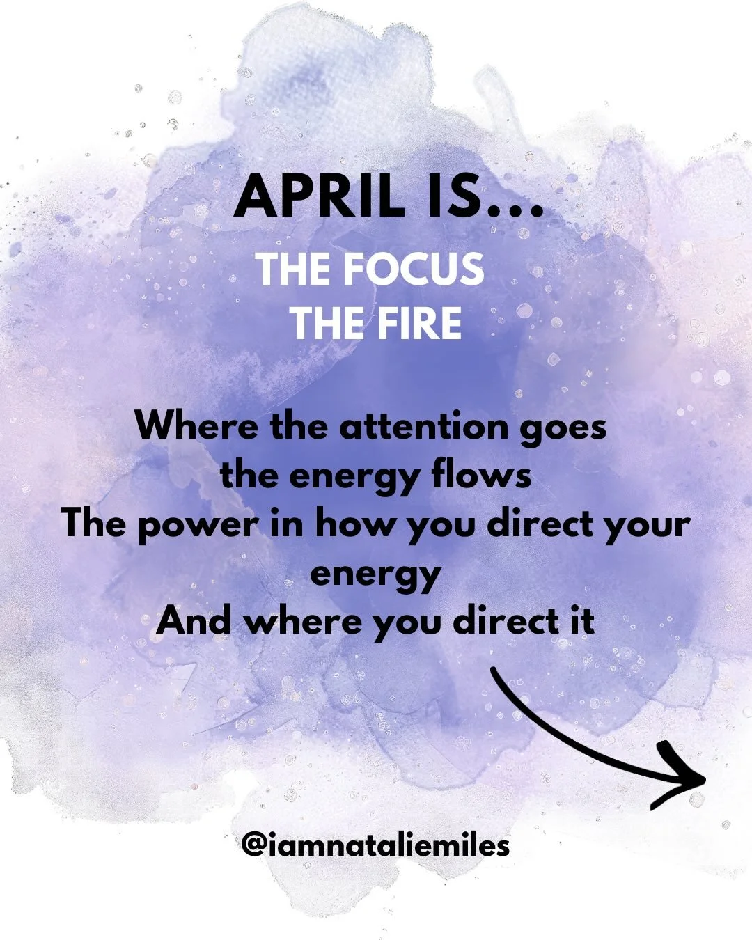 APRIL IS 

THE FOCUS. THE FIRE 🔥 

It&rsquo;s a huge invitation to step into the alchemical fire of change and transformation.
Highs and lows
New opportunities and challenges to face.
Ground your energy in. Buckle up.
Eyes open and see it all 👀

Sh
