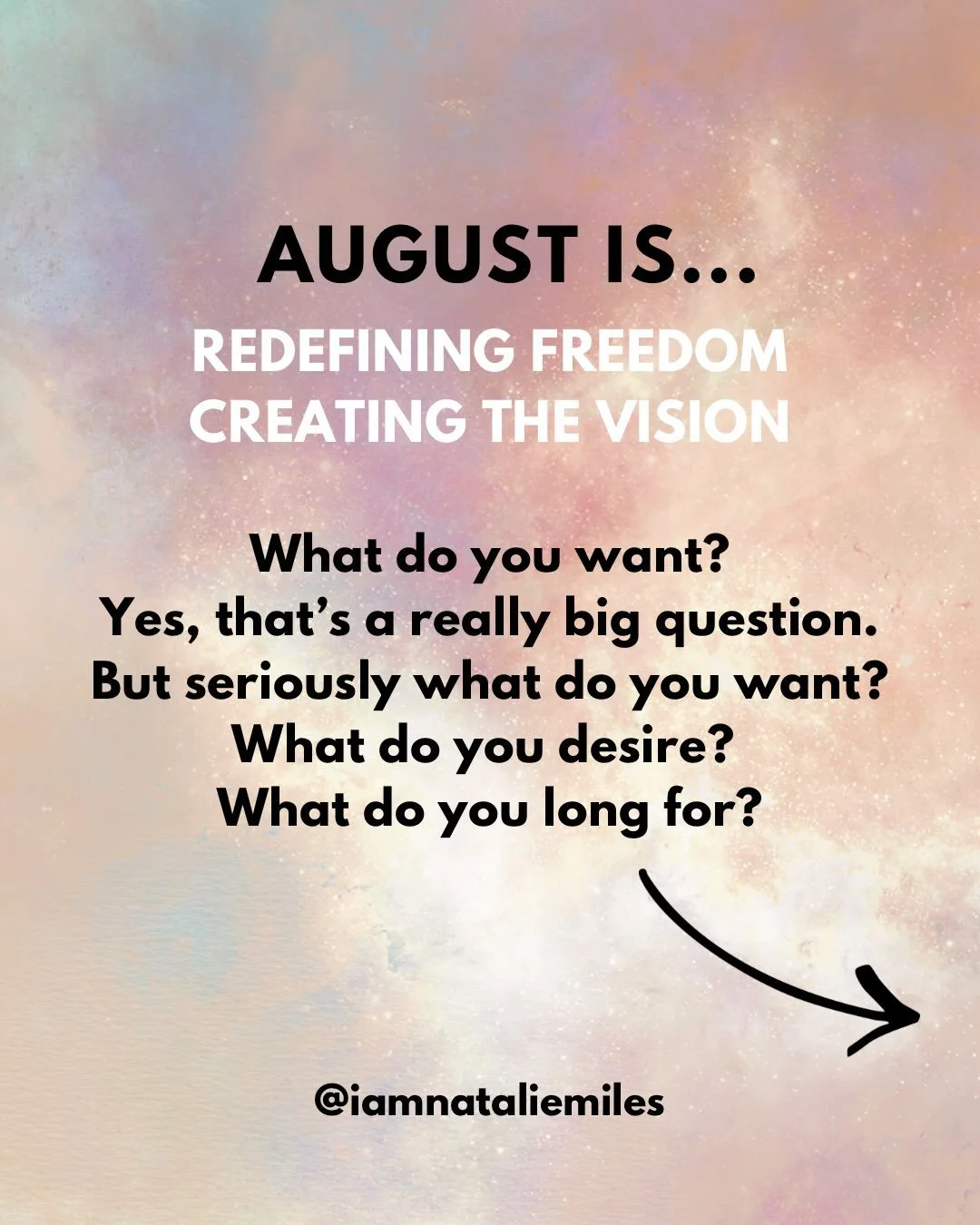 AUGUST IS 

REDEFINING FREEDOM
CREATING THE VISION 💫

Eclipse season is here and eclipses are incoming.
It&rsquo;s important to remember this month that we have the power to co create with our world, our lives and the energy.
Your energy and input i