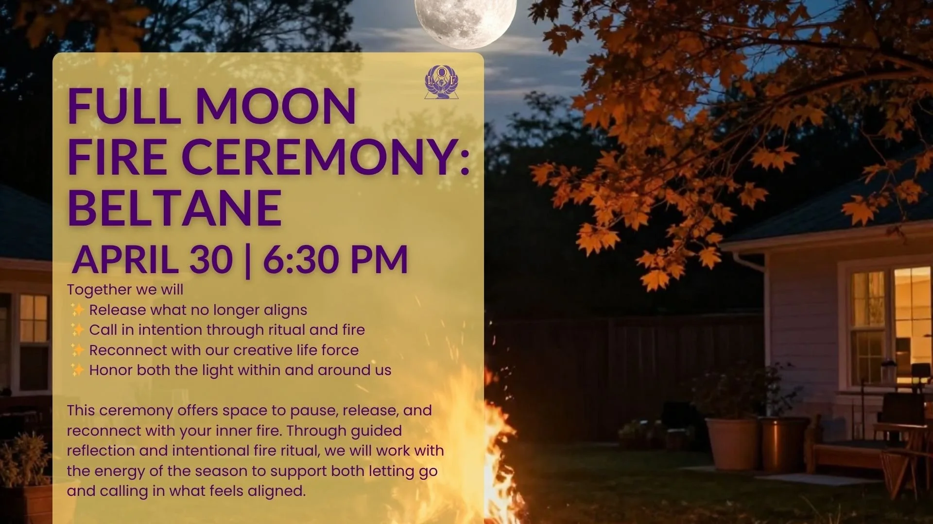 Full Moon Fire Ceremony: Beltane