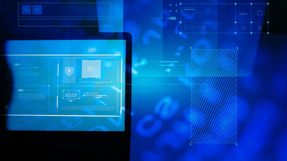 AI FIXR – digital interface with data charts and graphs, illustrating AI viability audit service