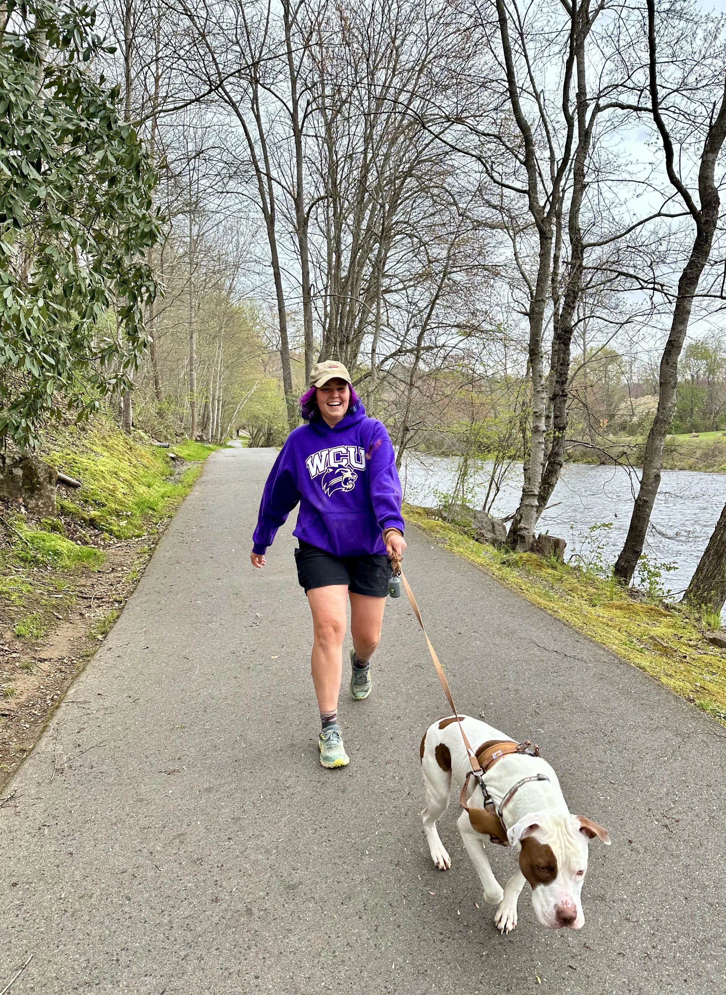 WCU student and dog.jpeg