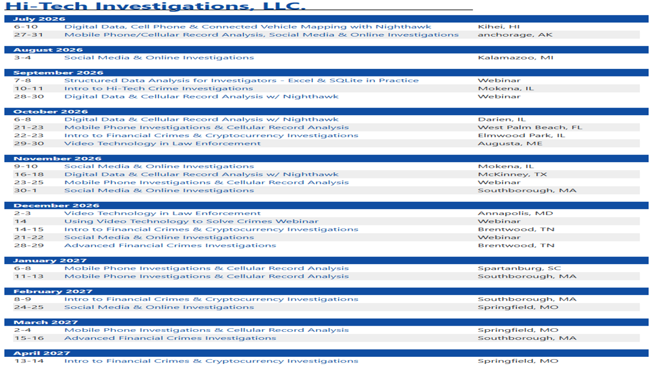 police training lexisnexis trax leadsonline nighthawk cellhawk