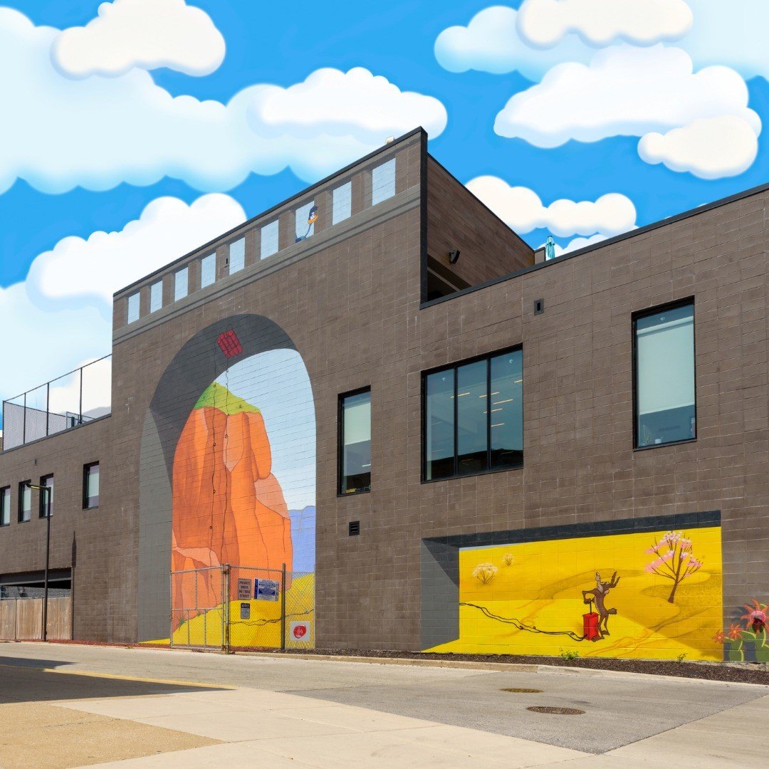 Yes, we work here. How AMAZING is this mural by @_e.lee_ ? When boss man Sanjeev commissioned artist Eric Lee to paint a mural on the side of HQ, it was the best mix of support for local artists and bringing a smile to our employees and the Chicago c