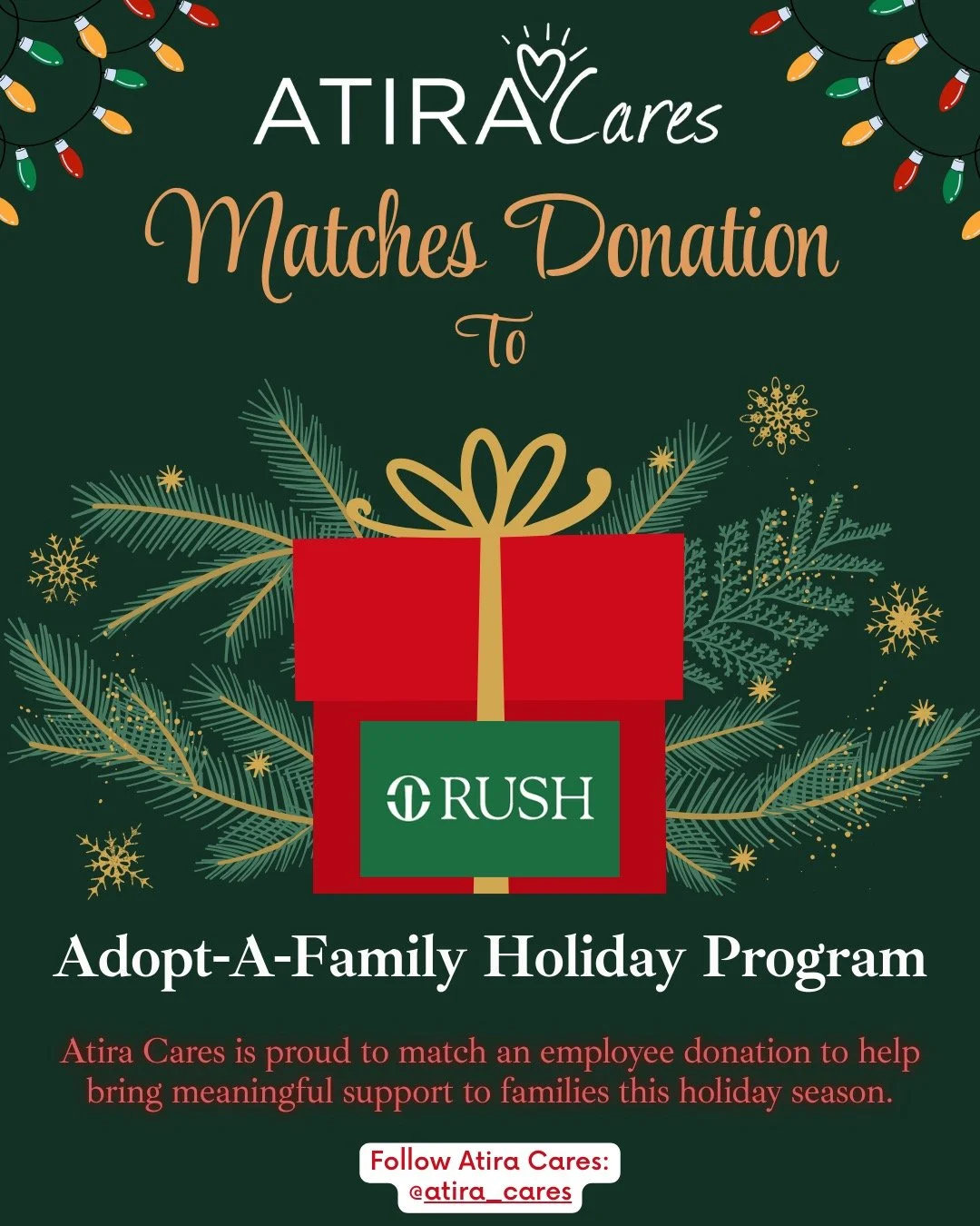 Atira Cares is proud to support the Rush University Medical Center's Adopt A Family Program, an initiative that stands beside families who are working hard to overcome financial or health challenges.

When one of our team members chose to help a fami