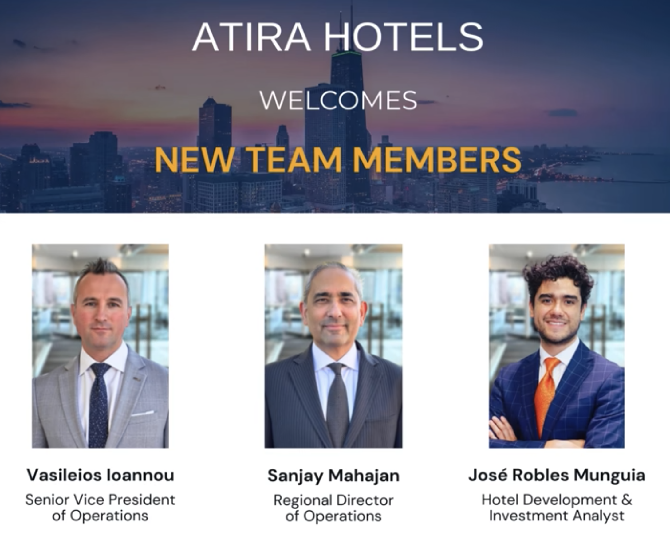 Atira Hotels Welcomes New Team Members