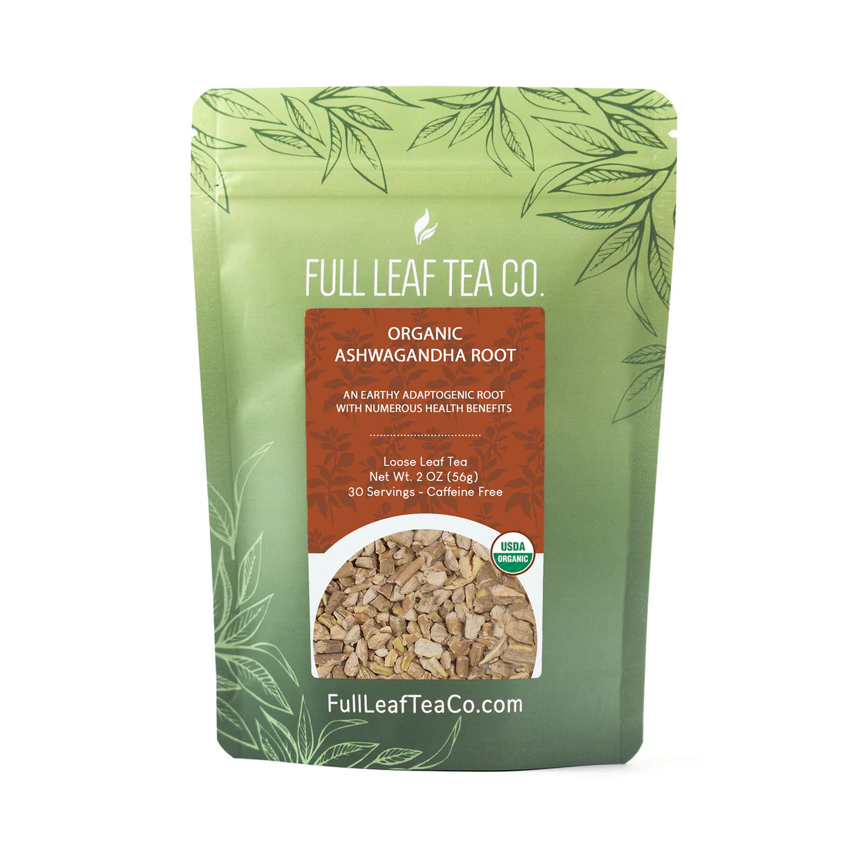 Full Leaf Tea Co Organic Ashwagandha Root