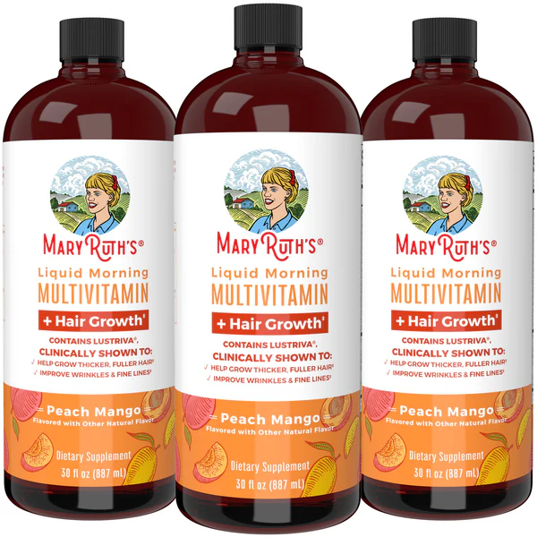 MaryRuth Liquid Morning Multivitamin + Hair Growth (3-Pack)