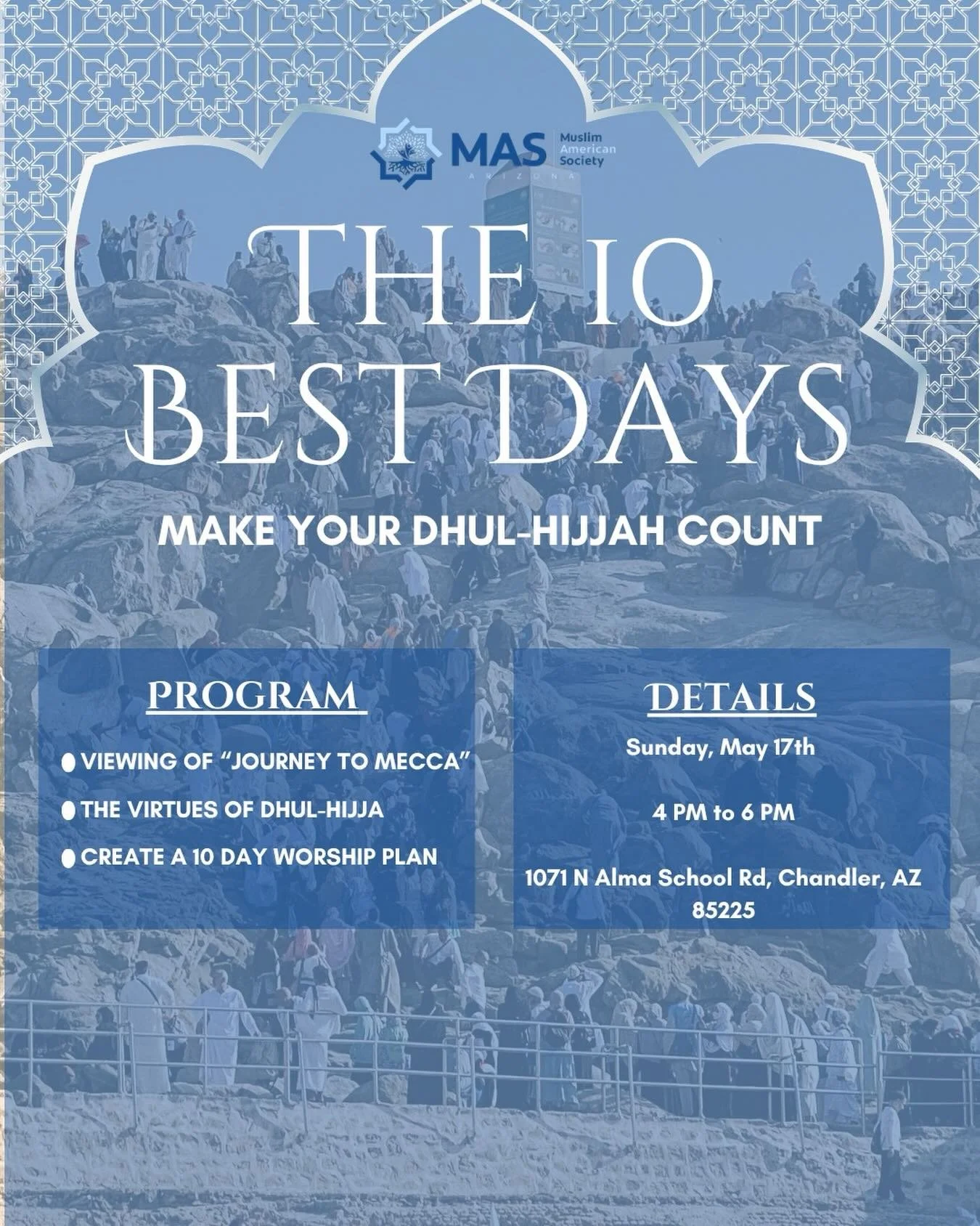 The first ten days of Dhul Hijja are just around the corner. In reference to these blessed days the Prophet (peace and blessings of Allah be upon him) said: &ldquo;There are no days in which righteous deeds are more beloved to Allah than these ten da
