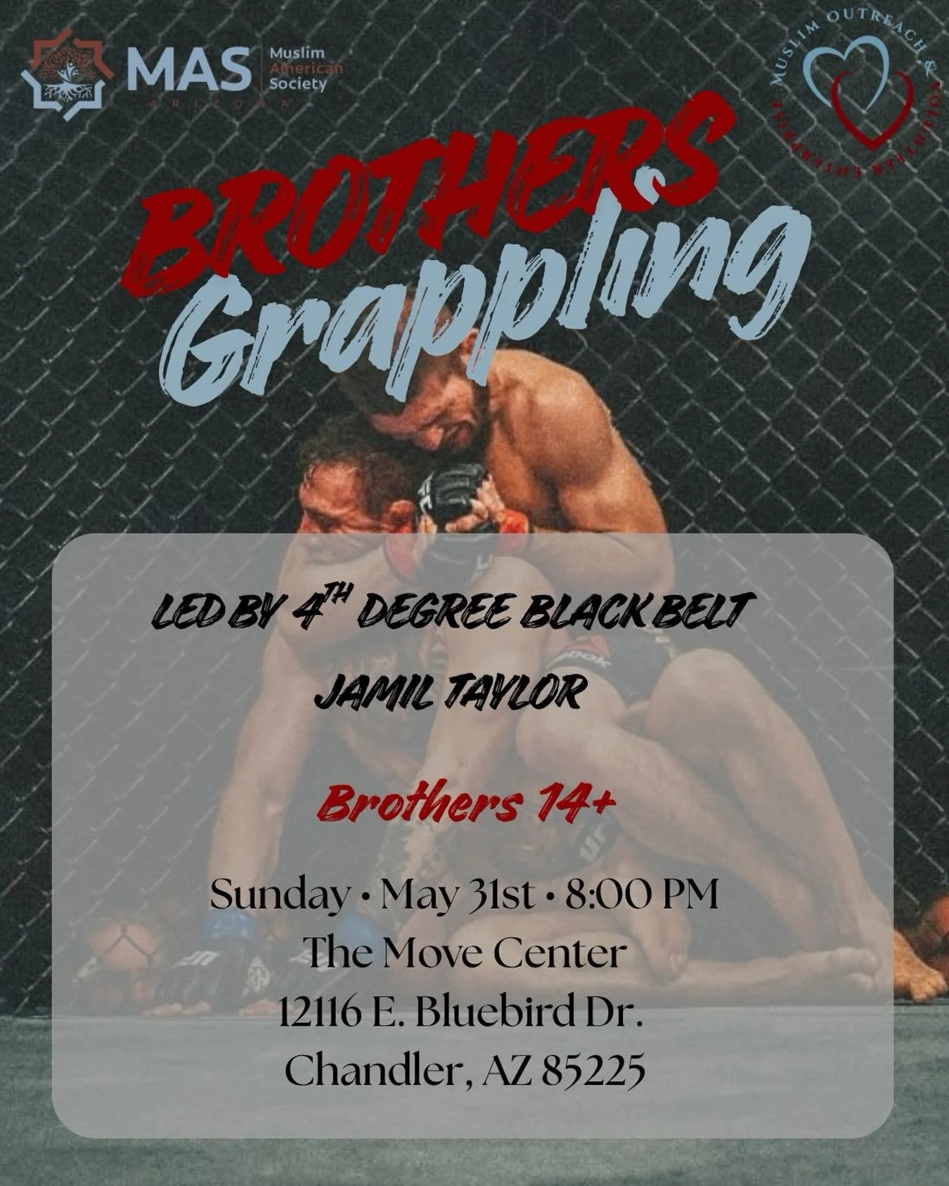 Reminder that brothers grappling is this Sunday inshallah! 

Mashallah brother Jamil has been a black belt for 17 years and has been teaching Jiu Jitsu for even longer, learning from him is a huge opportunity so don&rsquo;t miss out! 

Register here: