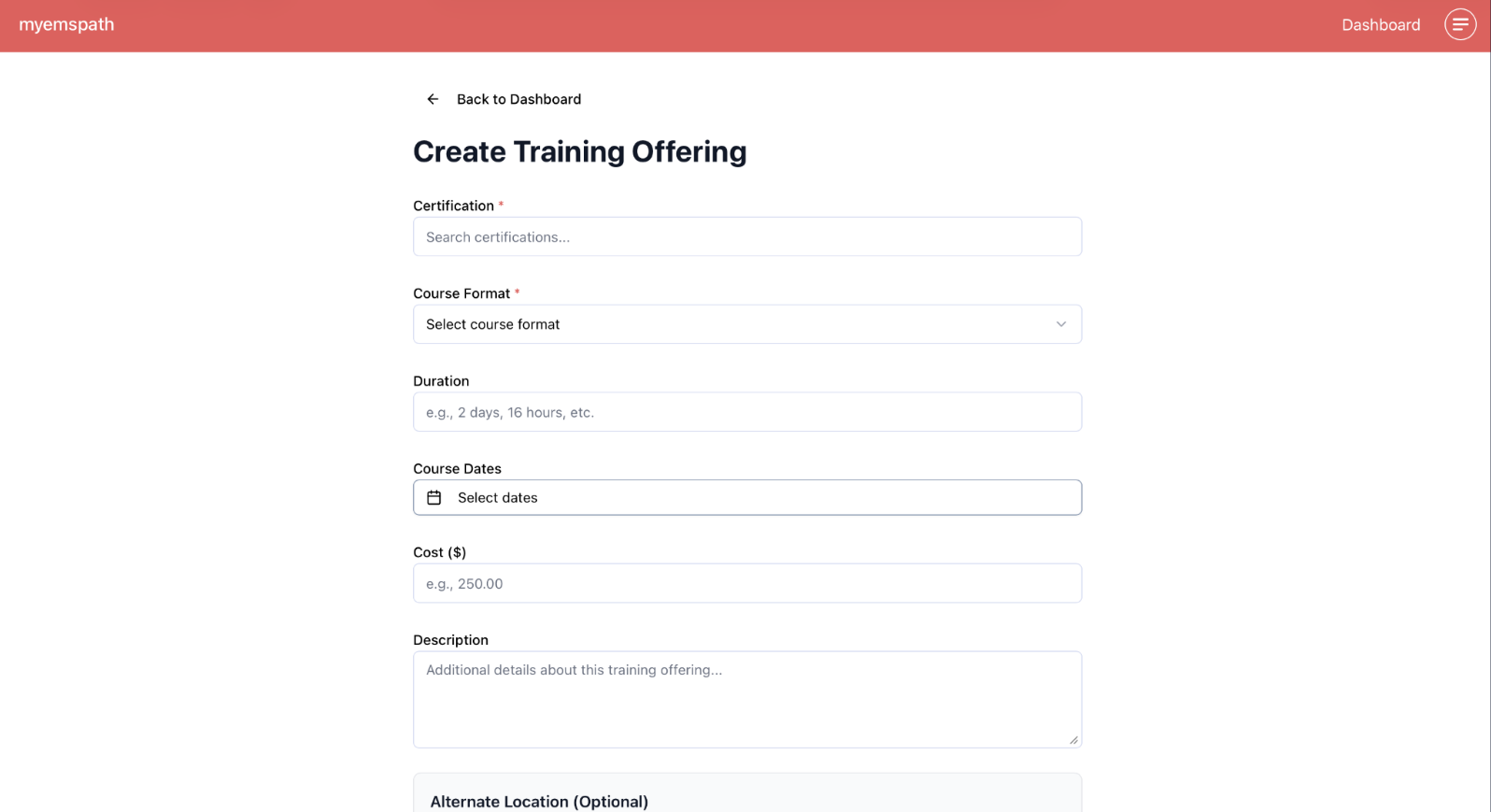 First responder training