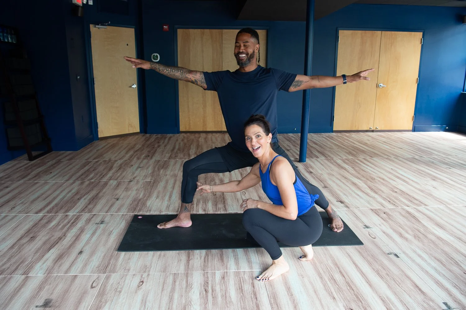 Yoga teacher training in action