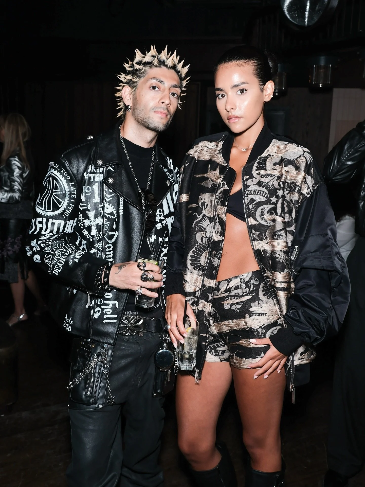 Riz and YungAlyy attend the John Richmond SS26 show in LFW