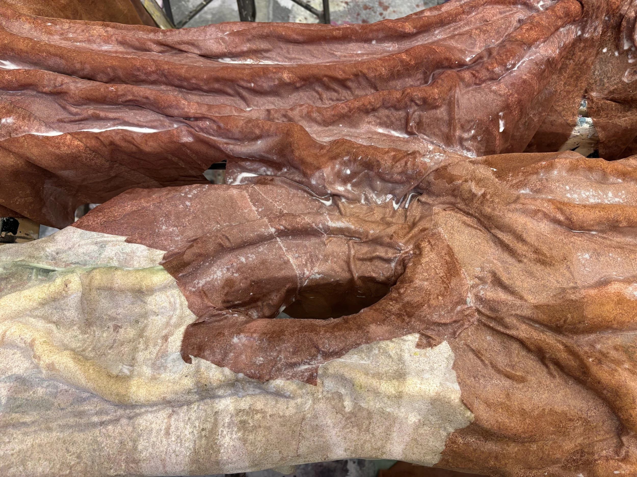 Fabric Gluing - Step 2; Tree Knot Close Up