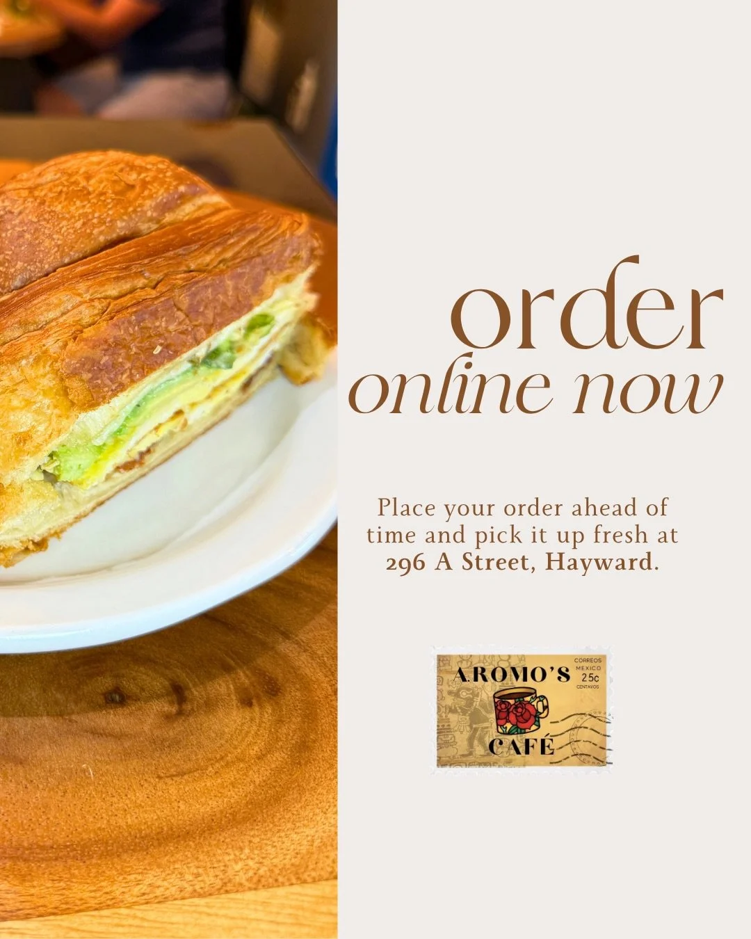 &iexcl;Ya puedes ordenar en l&iacute;nea en A Romo&rsquo;s Cafe! ☕🥐

Ahora pedir tus favoritos es m&aacute;s f&aacute;cil. Haz tu orden en l&iacute;nea con anticipaci&oacute;n y pasa a recogerla fresca en 296 A Street, Hayward.

Perfecto para esos d