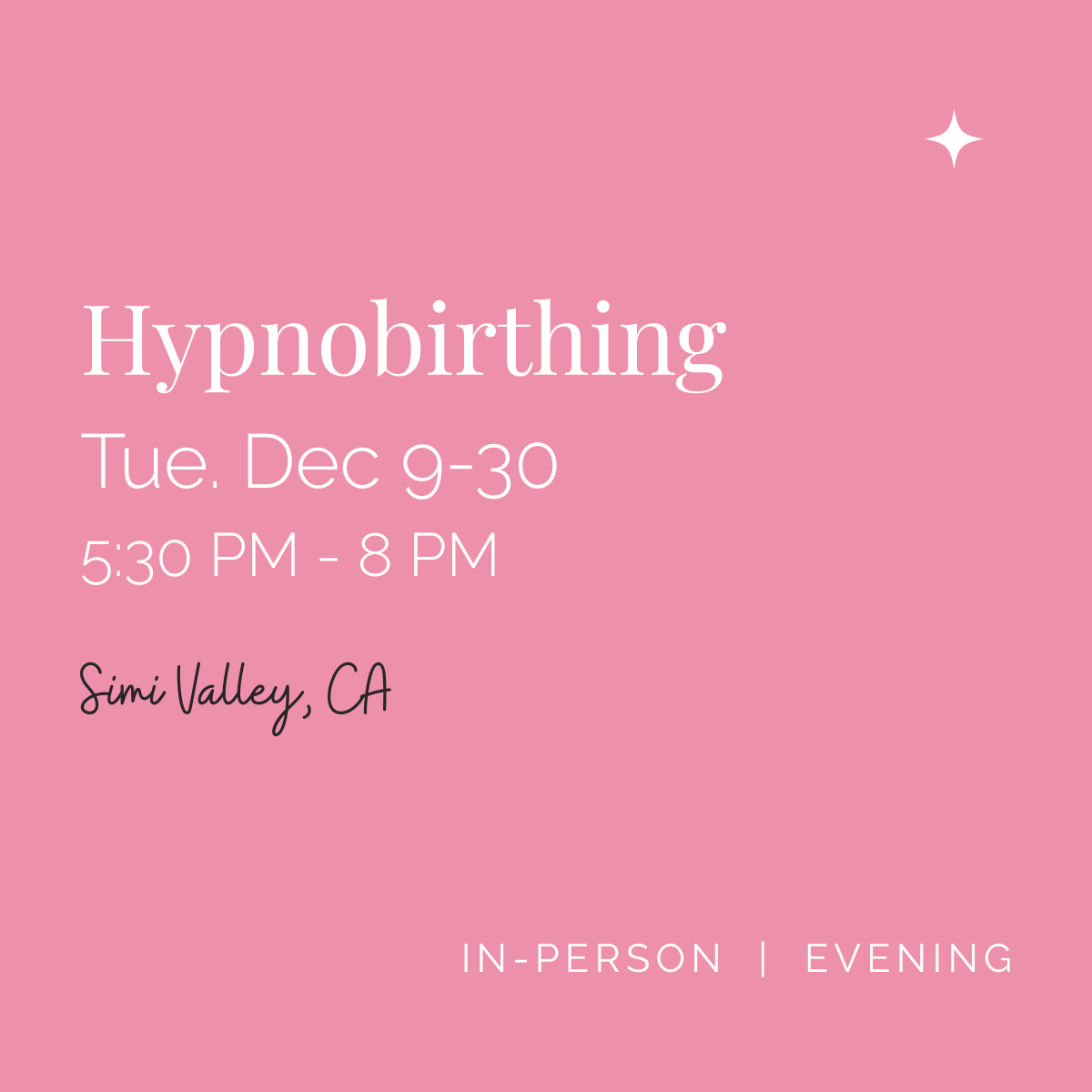 Hypnobirthing: In-Person