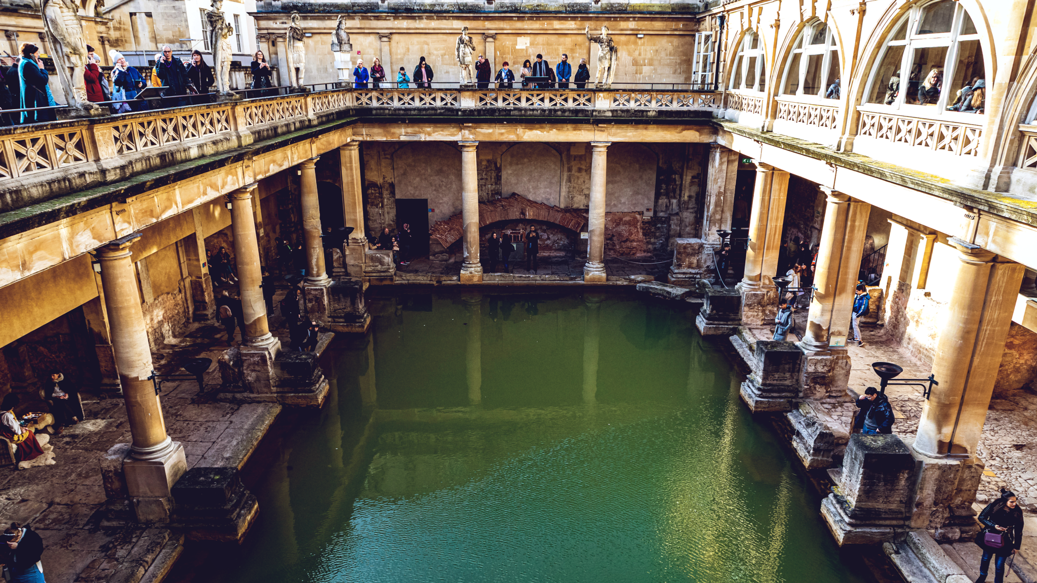 Roman Baths, in Bath England, Dedicated to the Goddess Athena